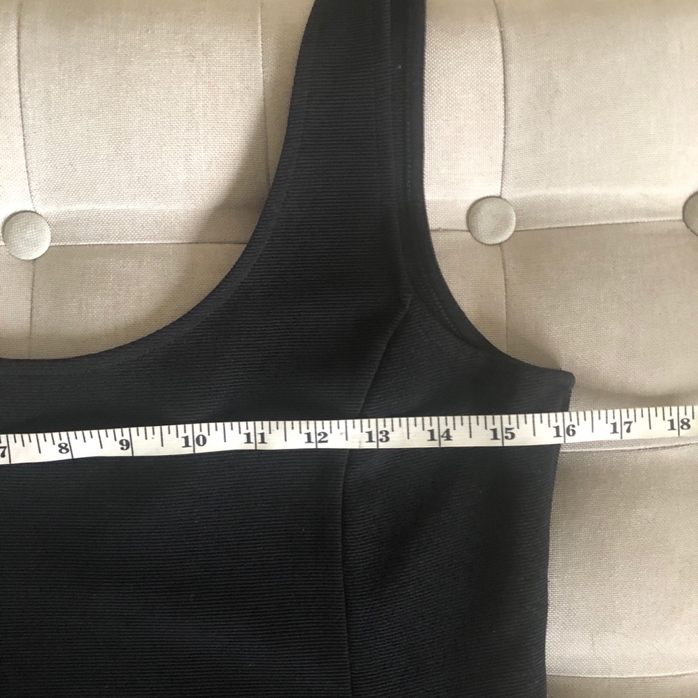 Divided Ribbed Little Black Dress - Picture 6 of 8